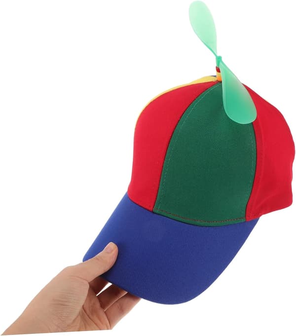 Bambus Libelle Baseballcaps Gutter og Jenter Avtakbar Propellhatt Morsom Vår Sommer Solskjermlue for Gutter Jenter