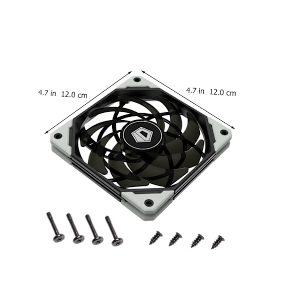 12cm Computer Case Køleblæser CPU Køler til Stationær PC Radiator Køleplade Støjsvagt Design