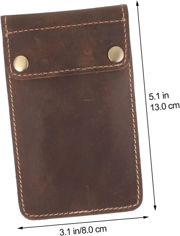2st Läderklockväska Vintage Klocka Bärbar Läderfodral Kaffe