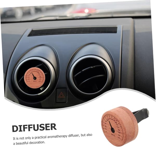 Bildiffuser Aromaterapi Tre Eterisk Olje Diffuser for Bilventil Håndlaget Luftfrisker