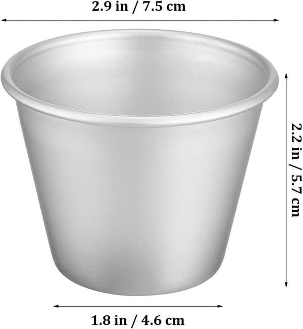 8 stk Cupcakeform Puddingformer Kakeformer for baking 3 tommer Aluminiumslegering Non-Stick Form Kaker Baking Hjemmebruk