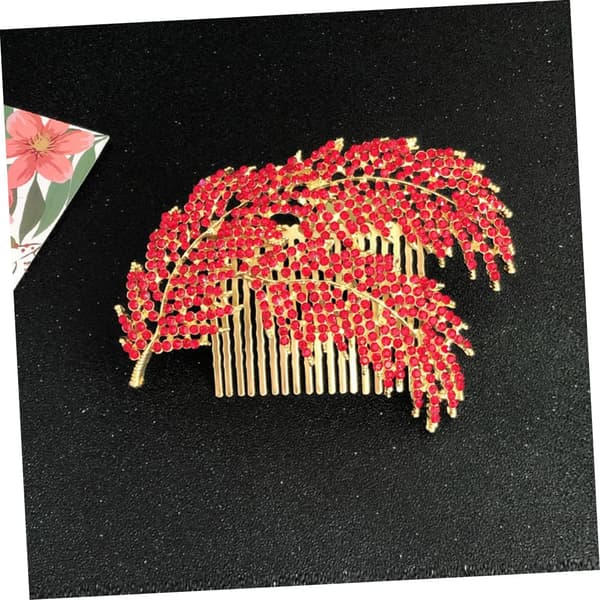 Elegant Rhinestone Blomst Hårinnstikk Kam Brude Hodeplagg Bryllupshodeplagg Hårtilbehør Sett