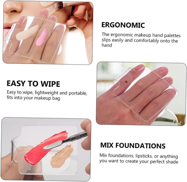 Makeup Mixing Palettes Letvægts Ergonomisk Design Akryl 2 stk