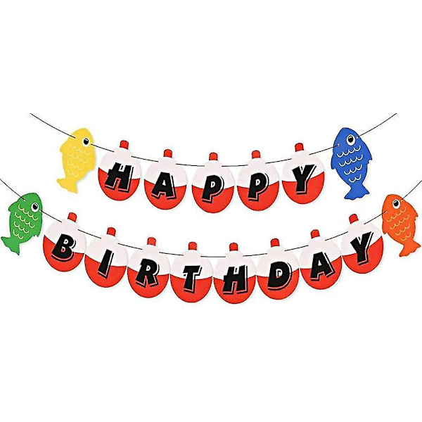 Hyvää syntymäpäivää -lippu kalapartytarvikkeille