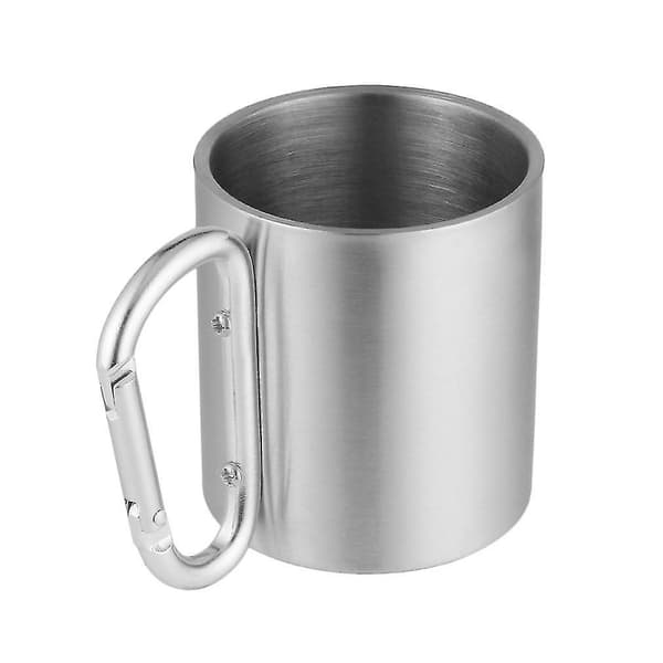 Rustfrit Stål Vand Te Kaffe Kop Karabinhage Håndtag Kop