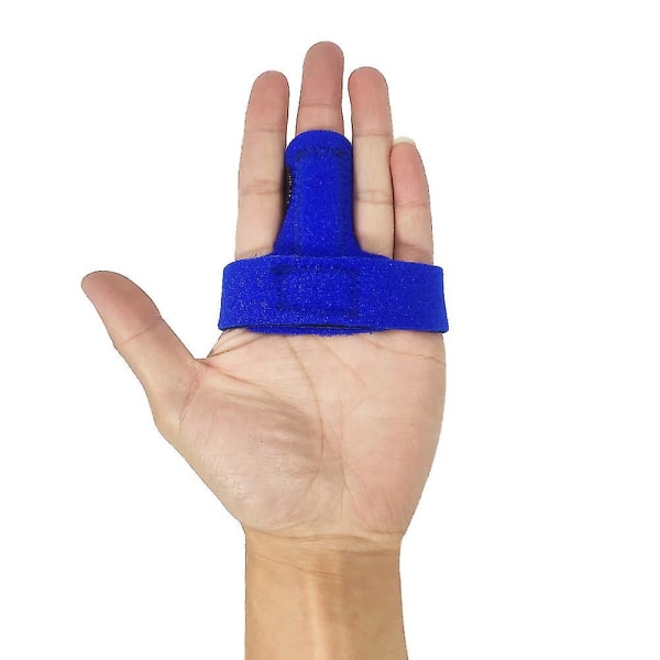 Fingerskinne, fingerstøtteskinner med ermer for brukne fingre, fingerstøtte (1 stk, blå)