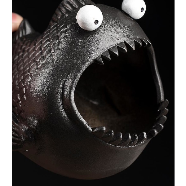 Kreativ søt dyr keramisk askebeger Piranha kontorinnredning