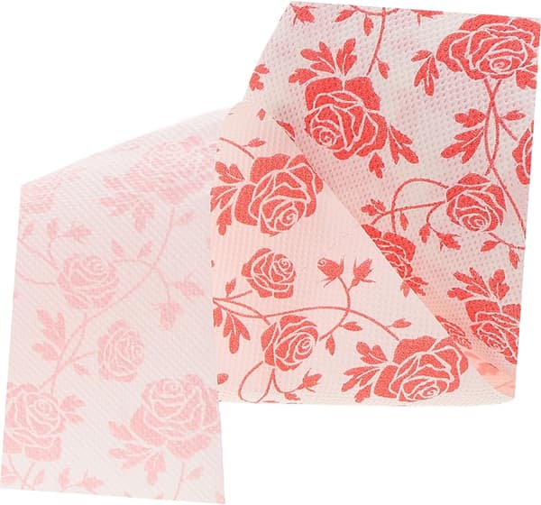 Rosetoiletpapir med blomsterprint til badeværelsesartikler til julepynt
