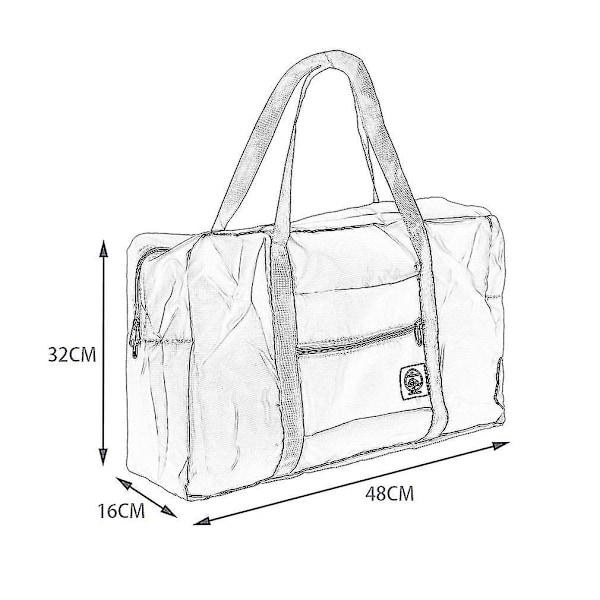 Foldbar Oppbevaringspose Vanntett Bagasje Reise Shopping