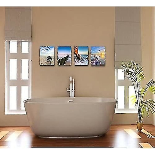 Havsutsikt Modern Havlandskap Giclee Canvas Tryck Konstverk Samtida Landskap Hav Strandbilder Till Fototavlor På Canvas Väggkonst För Hem (shikai)-