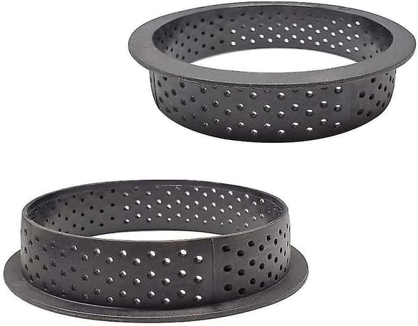 8-delt kakeform, bakverk tart ring perforert kutter rund form mousse sirkel