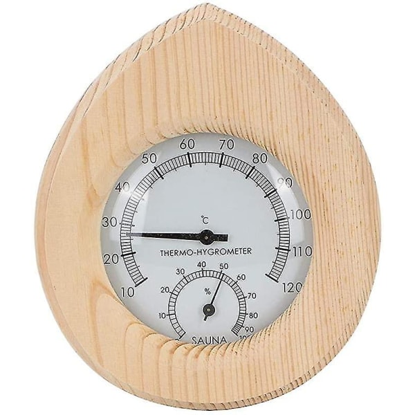 Sauna Hygrothermograph Træ Thermo-hygrometer Dampbad