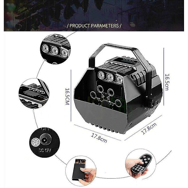 LED Mini Boblemaskine Scene Effekt Boblemaskine Bryllup Scene Romantisk Boble Dekoration