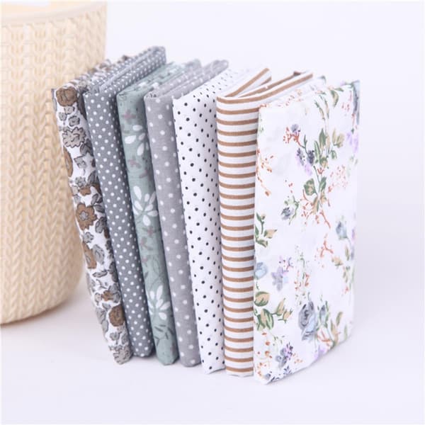 28 stk. Patchwork Bomuldsstofpakke til håndlavet DIY-tilbehør, kaffe- og sorte farver
