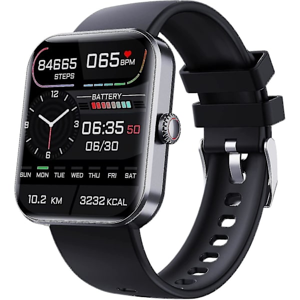 Bluetooth-snygg smartwatch, F57l blodsockerövervakning smartwatch, icke-invasiv blodsockermätning smartwatch-ykc Black