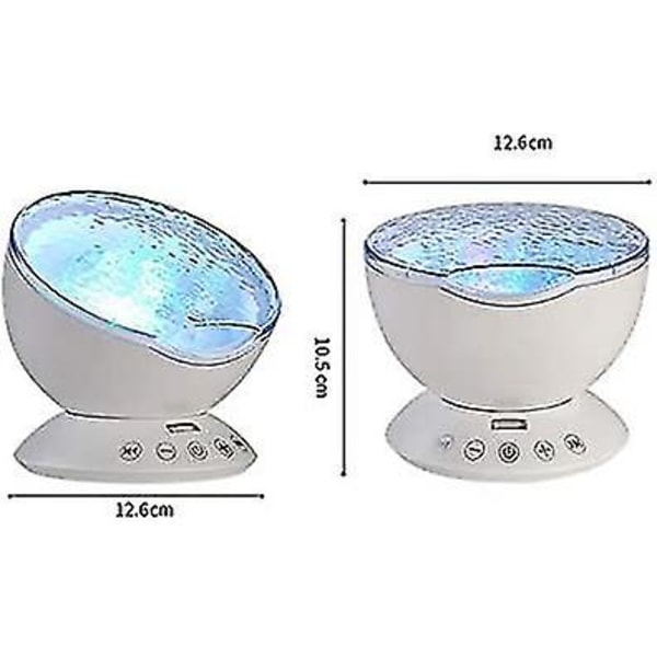 Ocean Wave -projektor LED-yövalo