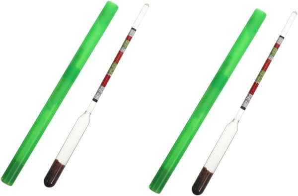 2 st lönnsirapshydrometer för mätning av socker- och fuktinnehåll