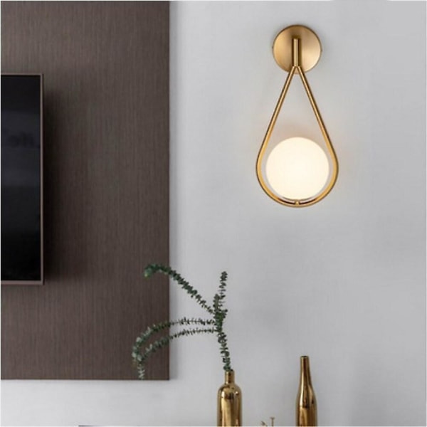 Mini Style Nordic Vegglamper Sconces Soverom Glass