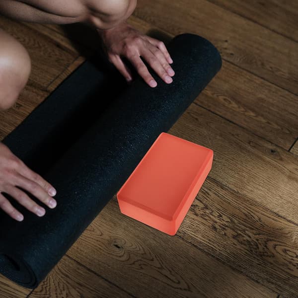 2 st EVA Högdensitets Orange Yogablock 120g Lättviktsskumblock