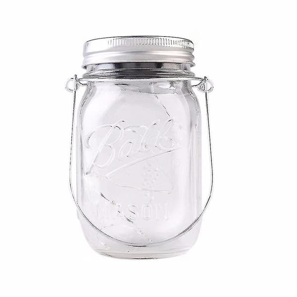 Udendørs Solglas Mason Jar med Integreret Solpanel og LED-lys