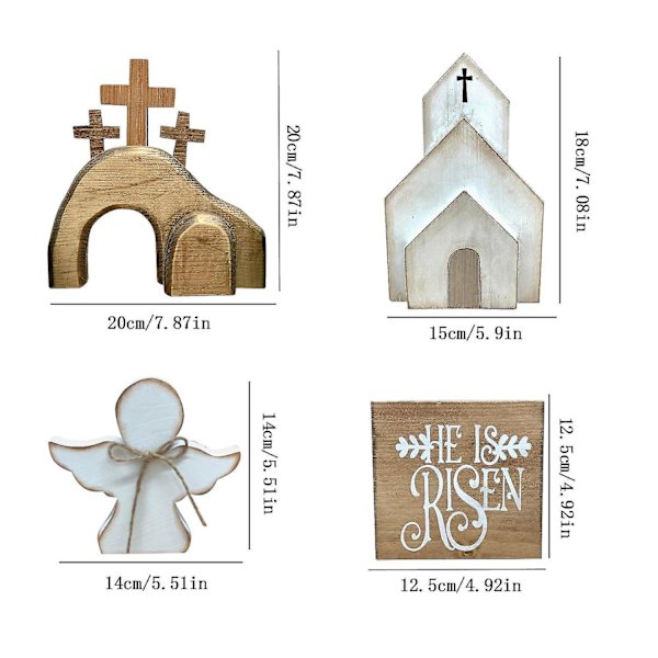 Påsk Jesus Gravbricka Bundle Kit Lagerbricka Dekoration