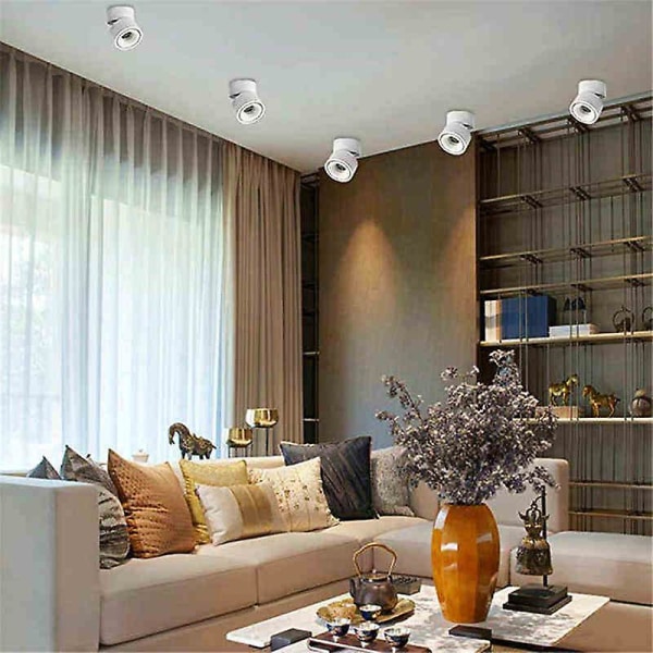 360 Justerbar LED Takspot - Overflate Montert COB Belysning