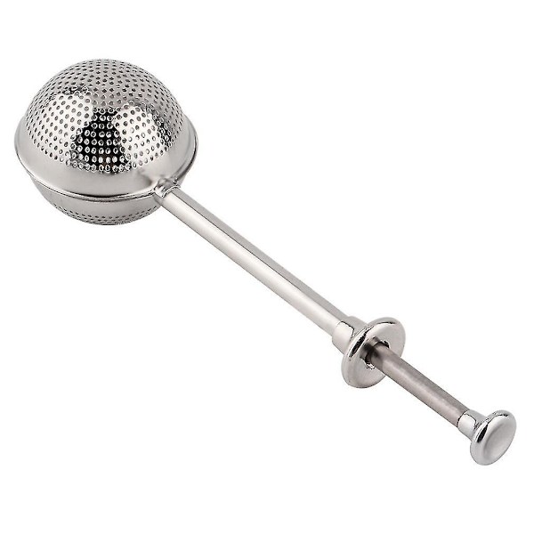 Kule-trykk Te-blad Urte Låsende Infuser Sil