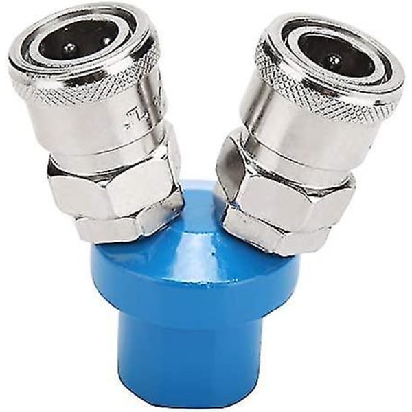 Pneumatisk snabbkoppling Luftpump Luftkompressor Koppling Fördelare (silverblå)(1st)