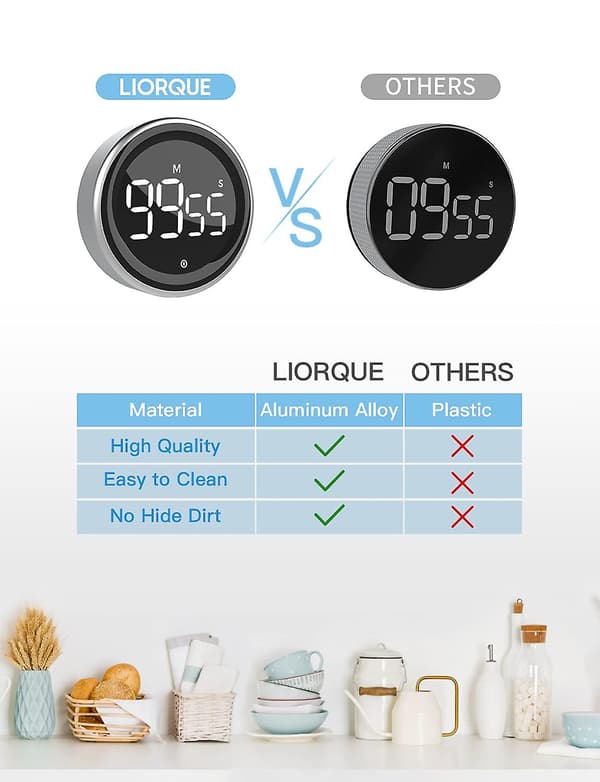 Køkken Timer Digital Magnetisk Nedtællingstimer 99 Minutter Max