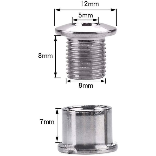 Aluminiumlegering Kedjering Bultar Bultar Muttrar För Cykel Tillbehör Enkel Kedjering Bultar