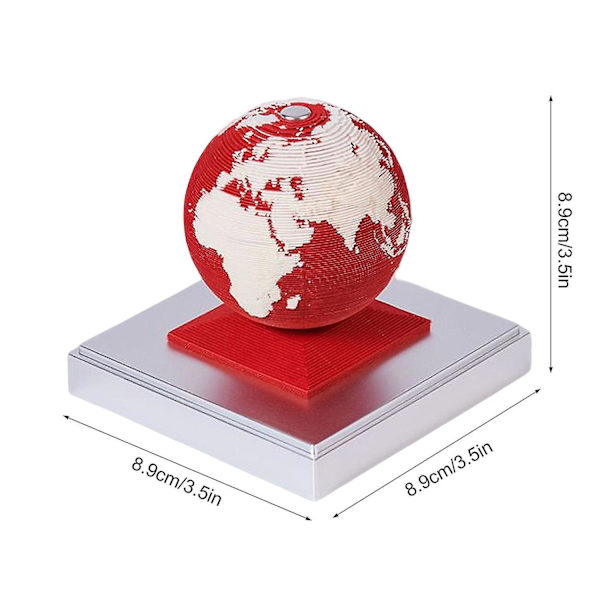 Kreativ 3D Jordkalender DIY Skrivbordsdekoration Blå Röd