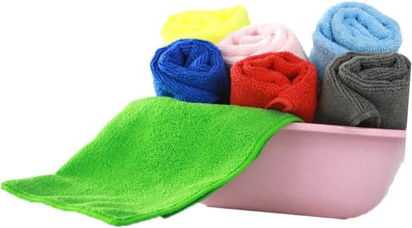 Mikrofiberdiskhanddukar 12-pack 30x30cm Röd Stark Sanering