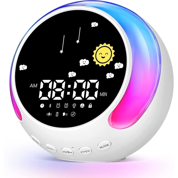 Väckarklocka med Ljus, Sömncoach, DIY-Larm, Bluetooth-Högtalare