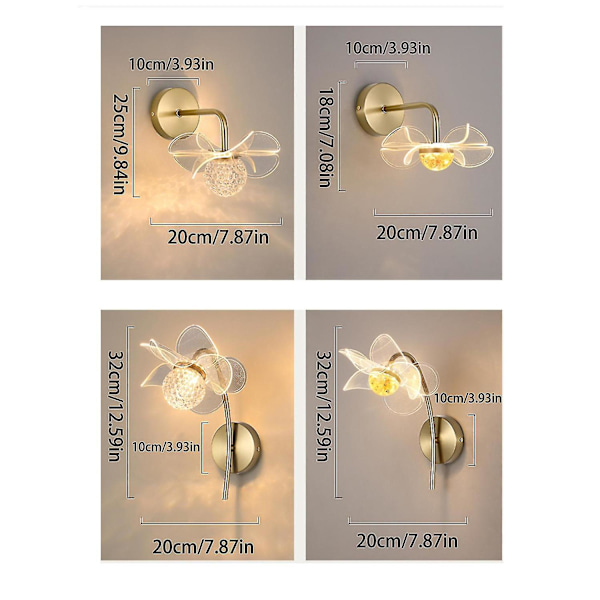Foyer Indendørs Vægskinne Blomst-formet Split Design Lampe