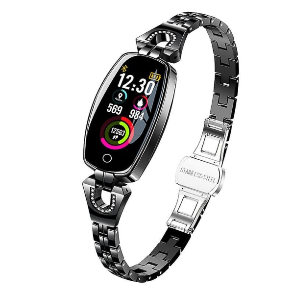 Smart Armband Puls Blodtryck Färgskärm Bluetooth Watch Black