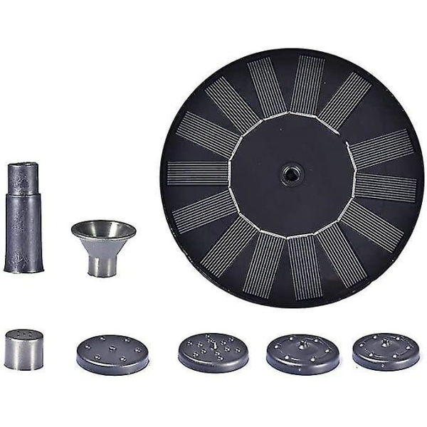 Solcellsdriven Fontänpump 1.4w Flytande Vattenfontän 4 Munstycken