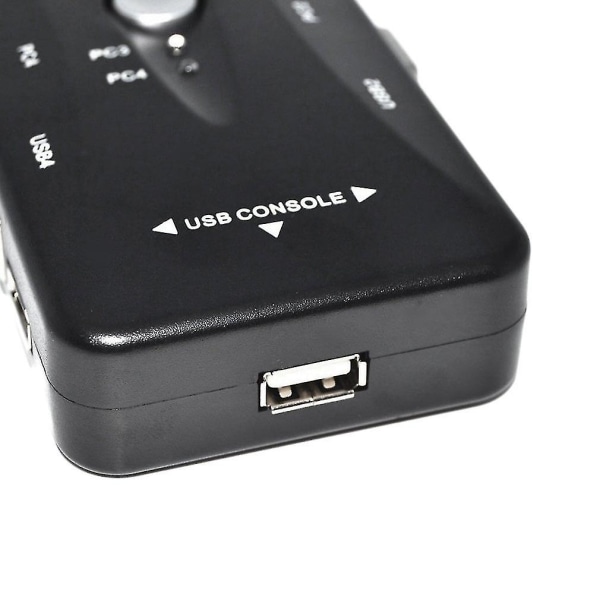 USB 2.0 KVM 4-portar SVGA VGA tangentbord Mus Switch Box
