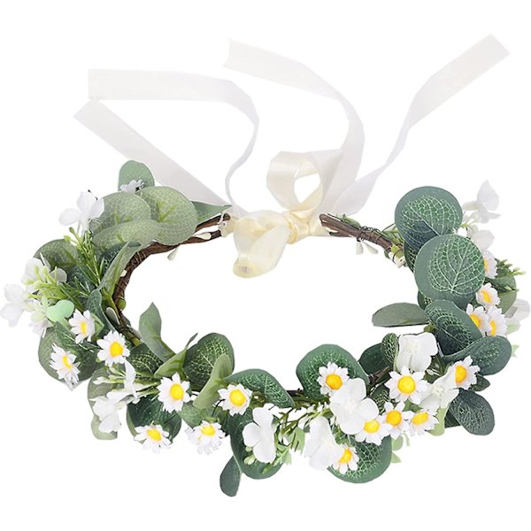 Bryllups Boho Blomsterkrans Jente Blomster Hodebånd Blomsterkrans Dag Fest Krans Hår Blomster Hodebånd Blomsterkrans