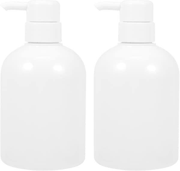 2 st plast lotion dispenser kläm tvålflaskor 500ml vit