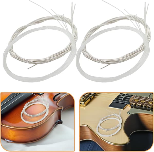 Nylon akustiska gitarrsträngar 24 st för klassisk gitarr – Medium spänning knytände ersättningsset