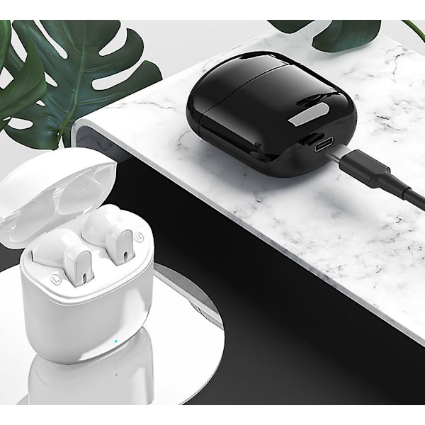 Langattomat kuulokkeet, ENC-melunvaimennusmikrofoni kuulokkeet ja selkeät puhelut, hifi-stereo White