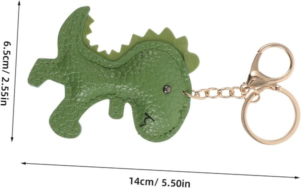Dinosaur Nøglering Figurer Biltilbehør Vedhæng Søde Pu Nøgleringe til Mænd Kvinder Taske