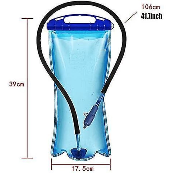 2L Vattenblåsa Hydration Pack Klättring Vandring Blå