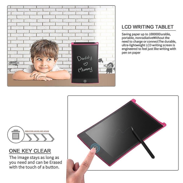 8,5 tuuman LCD Ewriter Tablet -ilmoitustaulu Notepad Stylus