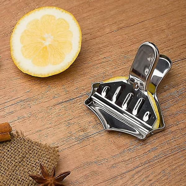 Citronklyvningssqueezer/liten citruspress, rostfritt stål 1 st silver