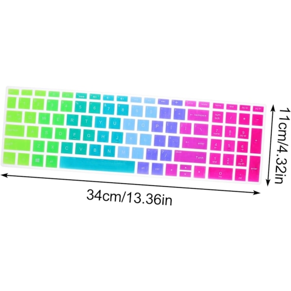 Silikone Tastatur Beskyttelsesfilm til 15\" Robust og Fleksibel Vand- og Støvtæt Nem Installation Tilfældig Stil