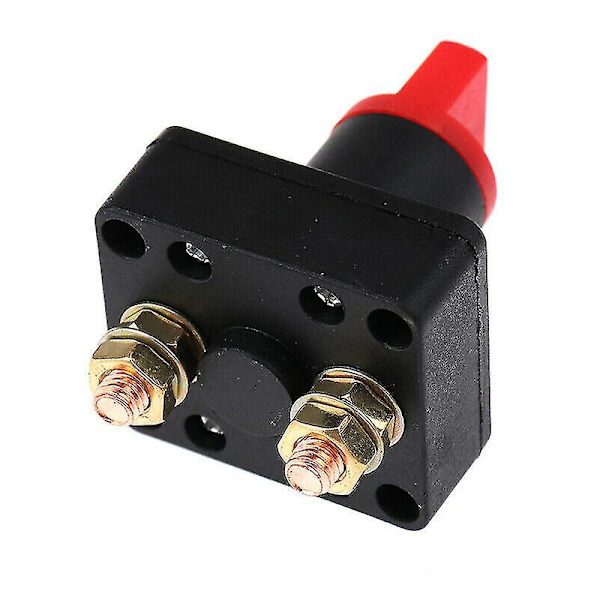 Kopplingsbrytare, Batteri-Isolator, Strömställare för Bil, Van, Lastbil, Båt (1 st, Svart Röd)