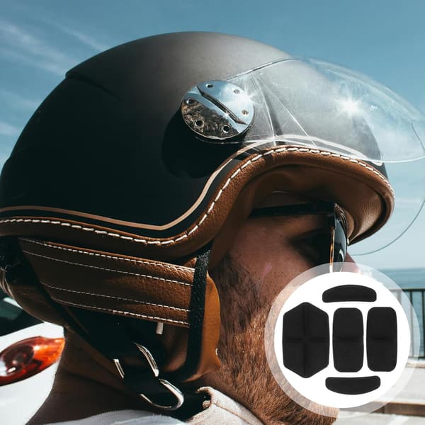 5 stk. motorcykelhjelmpolstringssæt Bløde åndbare hjelmpuder Udskiftningsindlæg og beskyttelse