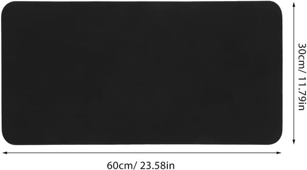 Ekstra stor musematte i korklær 60x30cm Sklisikker kontorbordmatte Stropp Solid bordmatte