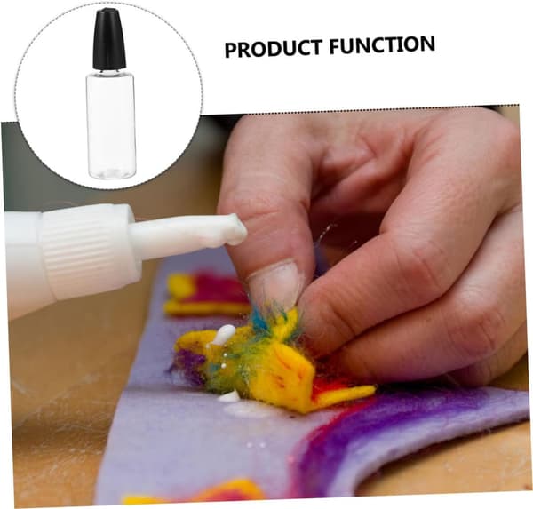 8 st nålspetsapplikatorflaskor 15 ml klämflaskor med svarta lock precisionslim